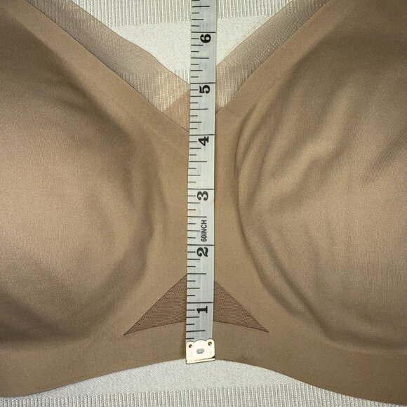 Honeylove Crossover Bra Size XL Beige Nude Tan LWBR0302 Wireless Removable Pads - Picture 6 of 13